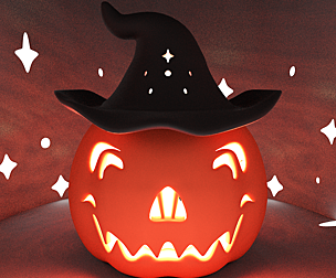 Halloween candle or candy vase