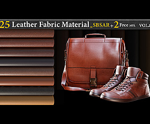 25 Leather Fabric Material_SBSAR vol.8