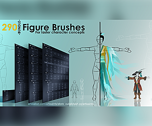 BUNDLE - 290 Figure Brushes | Body Stamps |