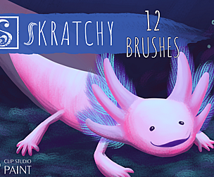Scratchy — 12 Rough Texture Brushes for Clip Studio Paint