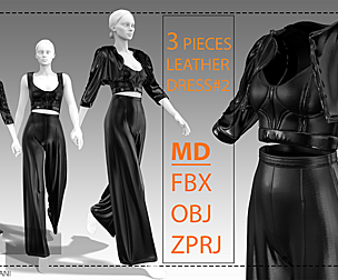 3 Pieces Leather Dress #2