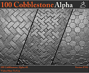 100 Cobblestone Alpha Maps + Video How To Use