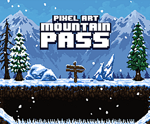 Pixel Art Mountain Pass