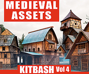 KITBASH : MEDIEVAL ASSETS + TEXTURES Vol 4
