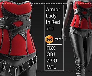 Armor Lady In Red #11