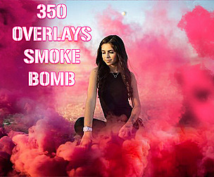 350 Colorful Smoke Bomb Overlays PNG