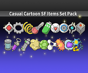 Casual Cartoon SF Items Set Pack