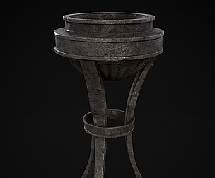 Medieval Rustic Iron Brazier