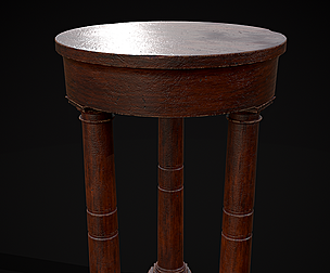 Elegant Wooden Three Leg End Table
