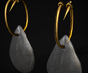 Gold Hanging White Crystal Earrings