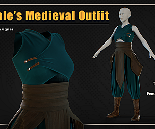Female Medieval Outfit / Marvelous,Clo3d