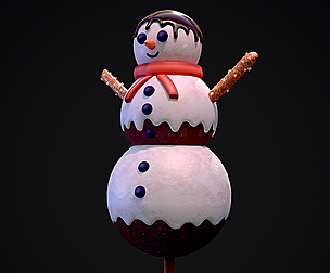 Snowman on a Stick