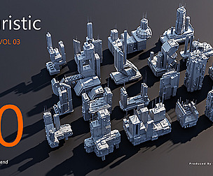 Futuristic City building Pack vol 03