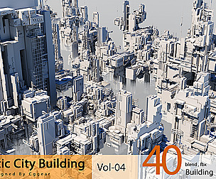 sci fi futuristic city building vol 04
