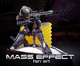 Mass Effect Fanart - Garrus 3d print figurine