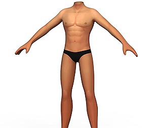 Little Boy Body Base Mesh