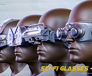 5 sci-fi glasses basemesh
