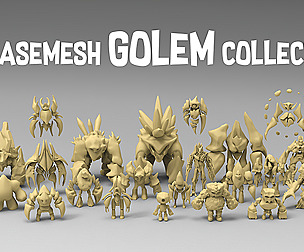 25 basemesh golem collection