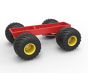 Old school monster truck chassis Scale 1:25