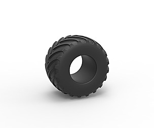 Monster Jam tire 18 Scale 1:25