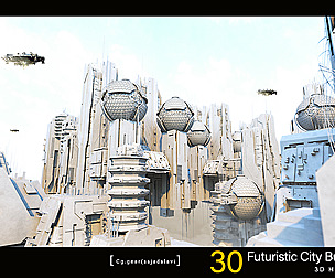 futuristic Sci-fi City Building pack vol 08