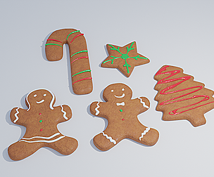 Gingerbread Cookies 4K and 2K