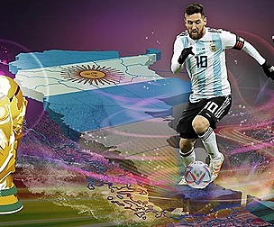Fifa world cup Qatar 2022 messi Art Poster Psd