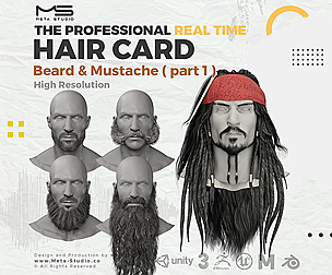 Realtime Hair card - Beard and Mustache ( part 1 )