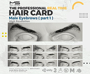 Male Eyebrows Part 1 - Realtime Hair card