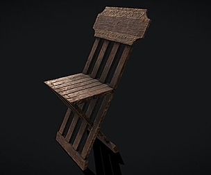 Rustic Medieval Folding Chair
