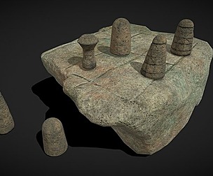 Broken Ancient Harappa Chess Board