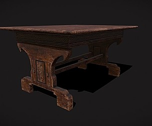 Rustic Elegant Medieval Reading Table