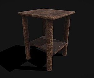 Rustic Simple Bed Side Table