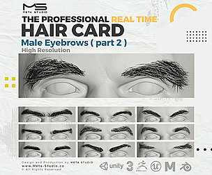 Male Eyebrows Part 2 - Realtime Hair card