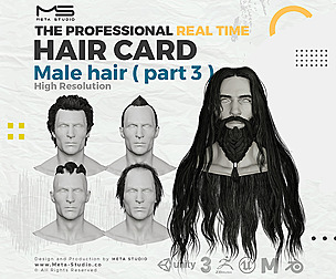 Male Hair Part 3 - Realtime Hair card