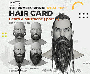 Beard and Mustache Part 3 - Realtime Hair card
