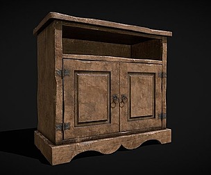 Medieval Antique Small Cabinet