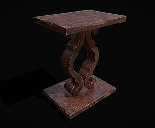 Mahogany Medieval Antique Table Stand