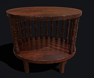 Elegant Wooden Oval Night Stand Table