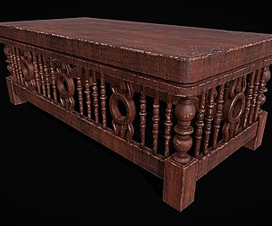 Elegant Wooden Traditional Coffee Table