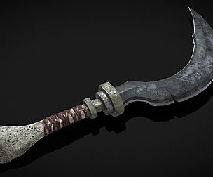 Flawed Bone Handle Sickle
