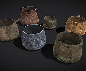 Rustic Clay Cups