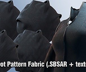 14 Dot Pattern Fabric (.sbsar+textures)