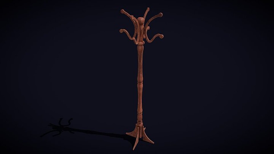 Ornate Wooden Coat Rack