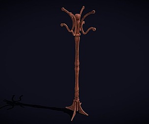 Ornate Wooden Coat Rack