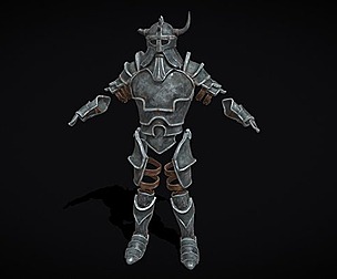 Fantasy Medieval Bearded Viking Armour