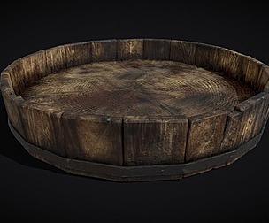 Medieval Sawed Off Barrel Tray