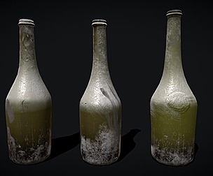 Rustic Dirty Glass Bottles