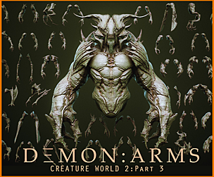 DEMON part 3: 40 Arms with Blendshapes