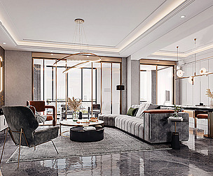 Modern apartment interior design Sketchup 0001